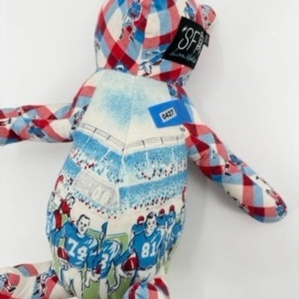 SFP Christopher Holland Brandt Football Patchwork Teddy Bear Handmade USA 14